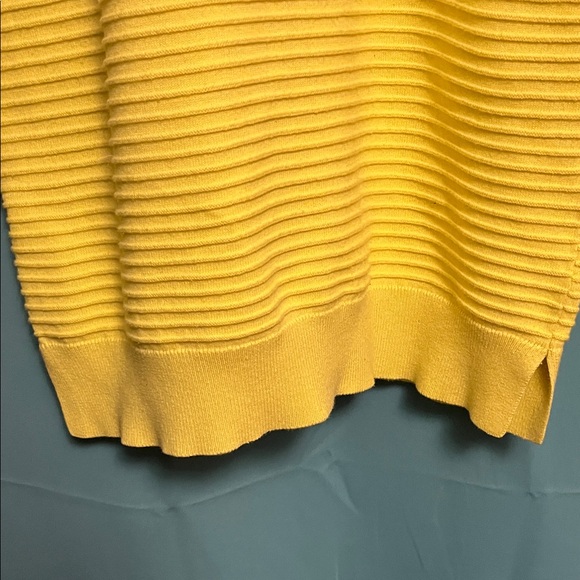 Yellow Ribbed Women's Sweater - Picture 5 of 7
